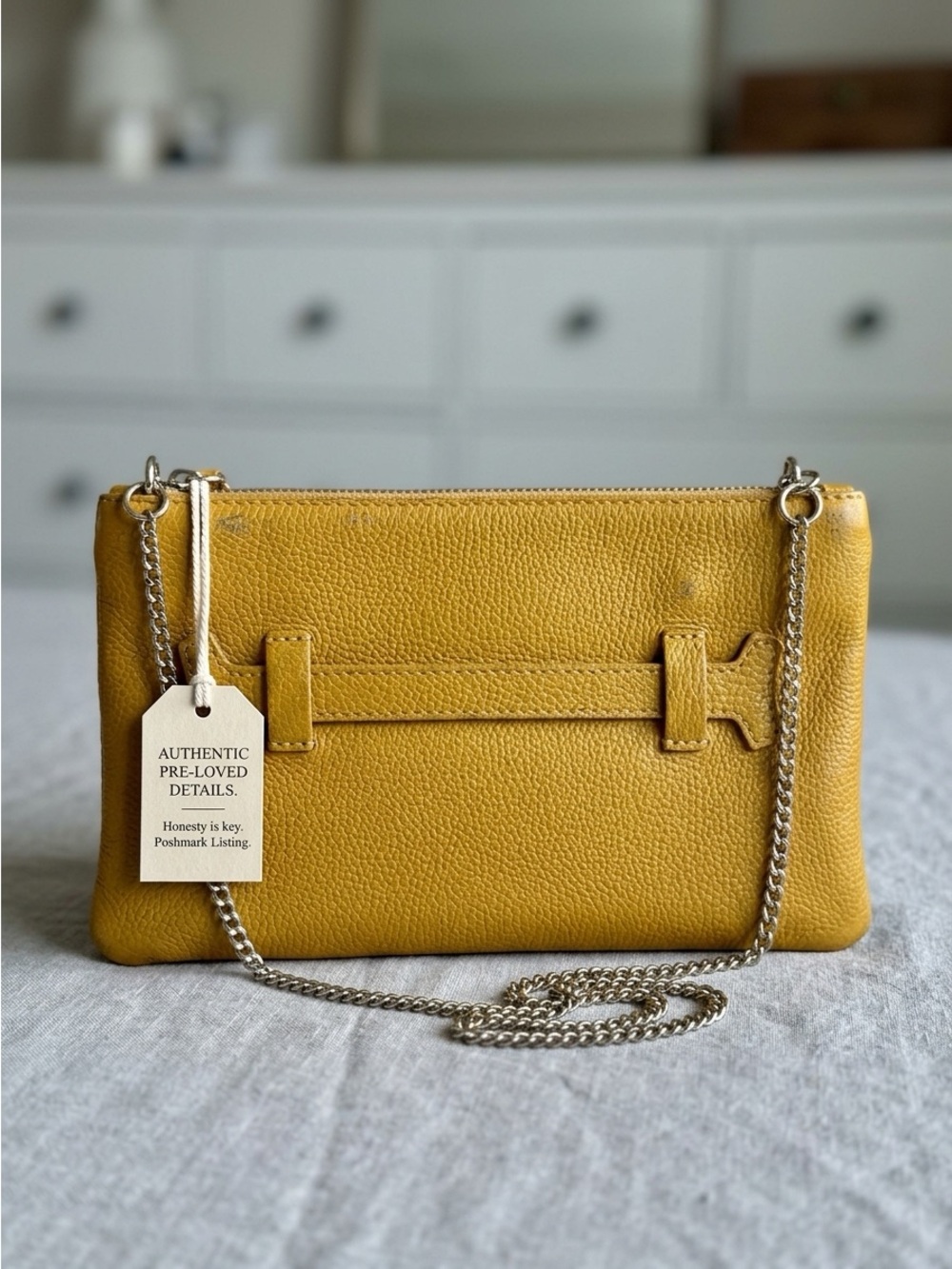 Genuine Leather Yellow Crossbody Bag/ Borse in Pelle
Made in Italy